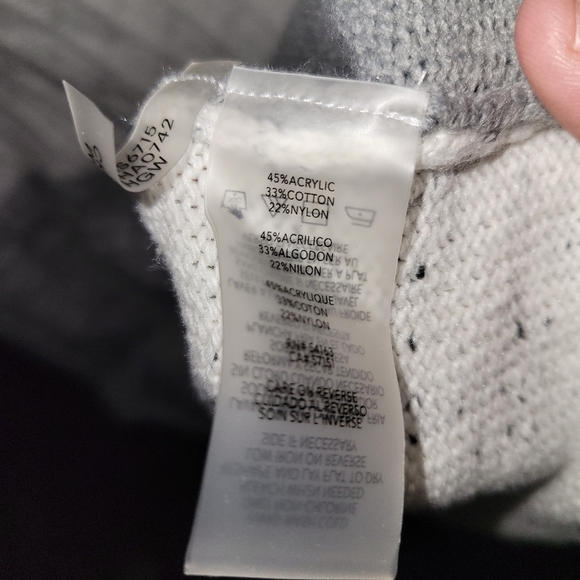 Calvin Klein Women’s Cowl Neck Grey And White Mixed Design Sweater, Size M - Picture 5 of 6